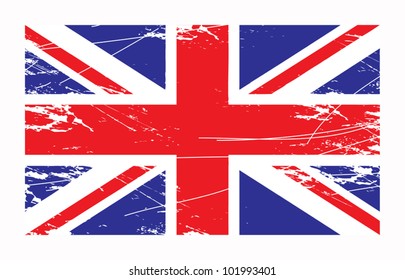 British Union Jack flag, vector illustration