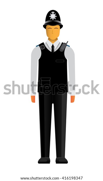 British Vector Policeman Stock Vector (Royalty Free) 416198347 ...