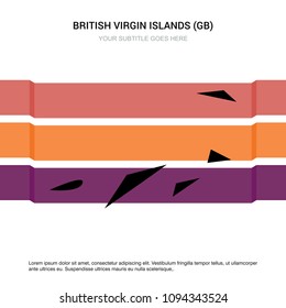 British Virgin Island map with creative design vector 