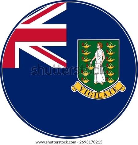 British Virgin Islands Circle Flag, British Virgin Islands Flag Icon