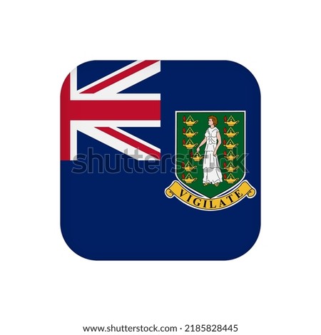 British Virgin Islands flag, official colors. Vector illustration.