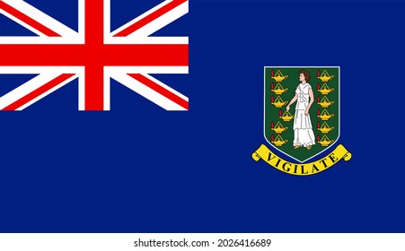 Icono vectorial de la bandera de las Islas Vírgenes Británicas