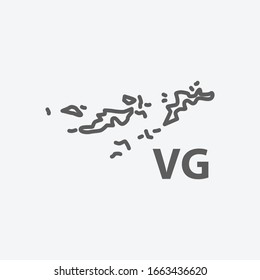British virgin islands icon line symbol. Isolated vector illustration of british virgin islands icon sign concept for your web site mobile app logo UI design.