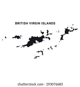 British Virgin Islands map vector