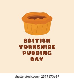 British Yorkshire Pudding Day. Flat design vector. Eps 10