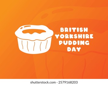 British Yorkshire Pudding Day. Gradient background. Eps 10