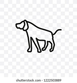 Brittany dog vector linear icon isolated on transparent background, Brittany dog transparency concept can be used for web and mobile