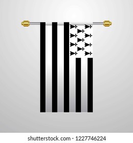 Brittany hanging Flag