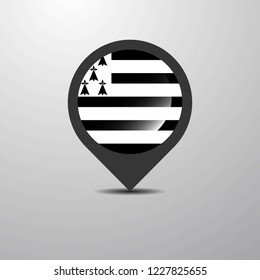 Brittany Map Pin