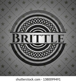 Brittle dark icon or emblem
