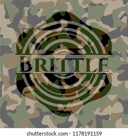Brittle on camouflage pattern