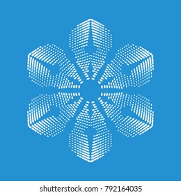 Brittle snowflake icon. Simple illustration of brittle snowflake vector icon for web