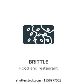 Brittle vector icon on white background. Flat vector brittle icon symbol sign from modern food and restaurant collection for mobile concept and web apps design.