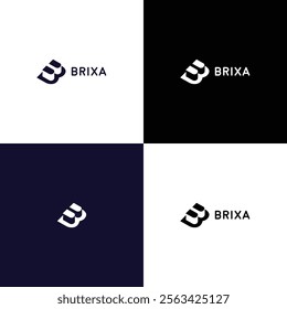 Brixa Minimalist B-Inspired Logo with Modern and Elegant Design

