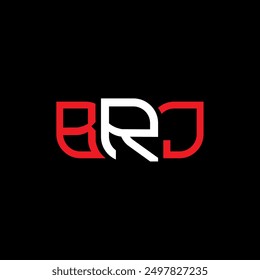 BRJ logo design, BRJ simple and modern logo. BRJ luxurious alphabet design  