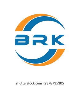 BRK letter logo design on a white background or Monogram logo design for entrepreneur and business.