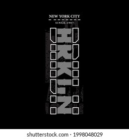 Brkln typography design t-shirt print vector illustration 