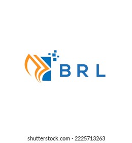 BRL credit repair accounting logo design on white background. BRL creative initials Growth graph letter logo concept. BRL business finance logo design.
 svg