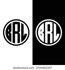 BRL Letter Initial Logo Design Vector Illustration Stock Vector.