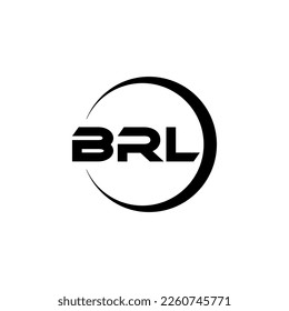 BRL letter logo design in illustration. Vector logo, calligraphy designs for logo, Poster, Invitation, etc. svg