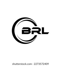 BRL letter logo design in illustration. Vector logo, calligraphy designs for logo, Poster, Invitation, etc. svg