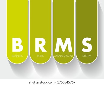 BRMS - Business Rules Management System acronym, concept background