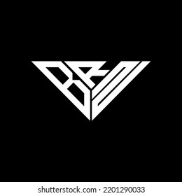 Diseño creativo del logotipo de la letra BRN con gráfico vectorial, logotipo BRN sencillo y moderno en forma de triángulo.