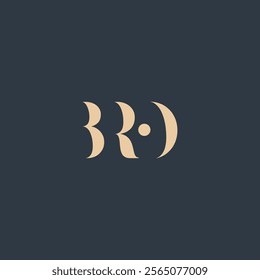 BRO abstract letter logo design. This logo is designed by three abstract letters.