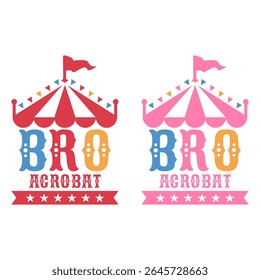 Bro Acrobat Circus Themed Graphic Set