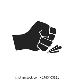 Bro fist bump or power flat vector icon for apps and websites. Vector illustration