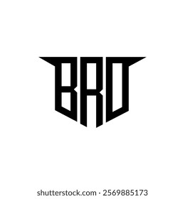 BRO letter logo design with white background in illustrator, vector logo modern alphabet font overlap style, calligraphy designs for logo, Poster, Invitation, etc.