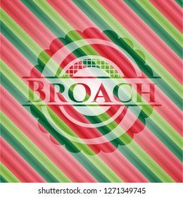 Broach christmas emblem background.