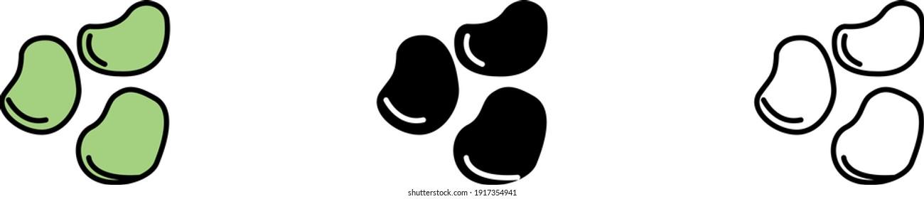 broad  bean  icon , vector illustration