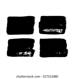 Broad brush strokes. Vector set.