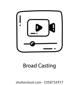 Broad Casting doodle Icon Design illustration. Marketing Symbol on White background EPS 10 File