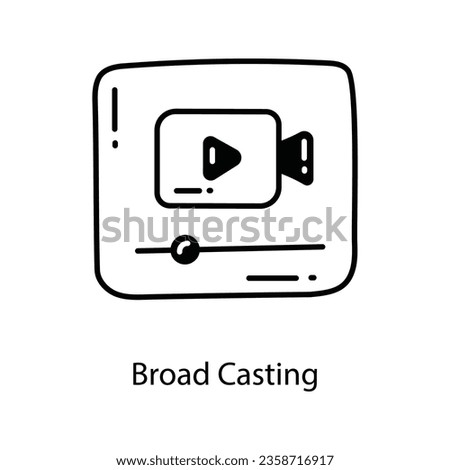 Broad Casting doodle Icon Design illustration. Marketing Symbol on White background EPS 10 File