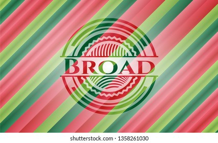 Broad christmas colors style badge.