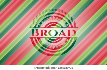 Broad christmas emblem background. Vector Illustration. Detailed.