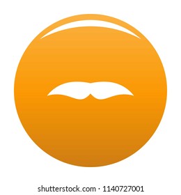 Broad mustache icon. Simple illustration of broad mustache vector icon for any design orange