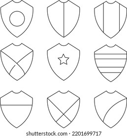 A broad piece of armor, varying widely in form and size, carried apart from the body, usually on the left arm, as a defense against swords, lances, arrows, etc. Shields were normally made of wood etc.