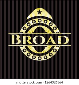 Broad shiny emblem