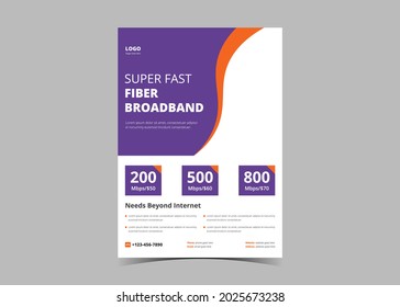 Broadband Internet Flyer Template.high speed internet flyer leaflet pster design