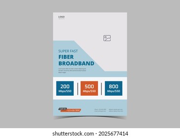 Broadband Internet Flyer Template.high speed internet flyer leaflet poster design