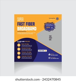 broadband internet social media post design,promotion post