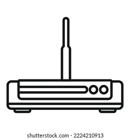 Broadband modem icon outline vector. Internet router. Device hub