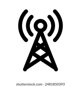 A broadband network antenna icon design, premium vector
