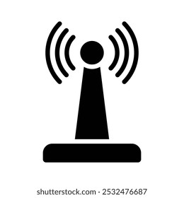 A broadband network antenna icon design, premium vector