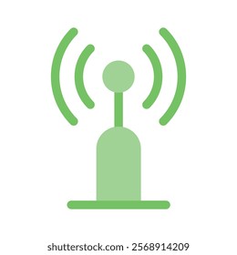 A broadband network antenna icon design, premium vector