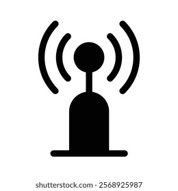 A broadband network antenna icon design, premium vector