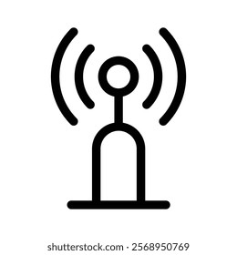 A broadband network antenna icon design, premium vector